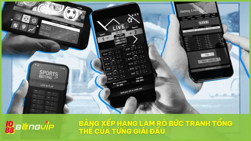 Bảng Xếp Hạng BONGVIP - Ai đang dẫn đầu, ai sắp lật kèo? 1 Bảng Xếp Hạng làm rõ bức tranh tổng thể của từng giải đấu