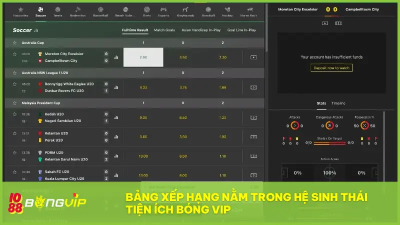 Bảng Xếp Hạng BONGVIP - Ai đang dẫn đầu, ai sắp lật kèo? 2 Bảng Xếp Hạng nằm trong hệ sinh thái Tiện ích Bóng Vip