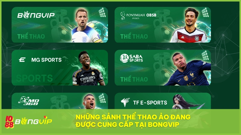 Thể Thao Ảo BONGVIP - Chuyên mục cá cược dẫn đầu xu thế mới 5 BONGVIP cung cấp các sảnh thể thao ảo với trải nghiệm không giới hạn