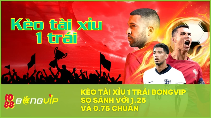 Kèo tài xỉu 1 trái BONGVIP - So sánh với 1.25 và 0.75 chuẩn 2 Kèo tài xỉu 1 trái BONGVIP – So sánh với 1.25 và 0.75 chuẩn