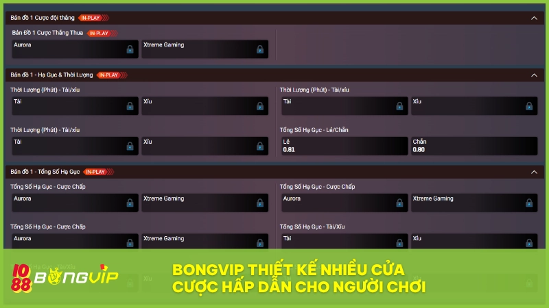 Thể Thao Điện Tử BONGVIP - Chuyên mục cá cược xu hướng 2025 5 BONGVIP thiết kế nhiều cửa cược hấp dẫn cho người chơi