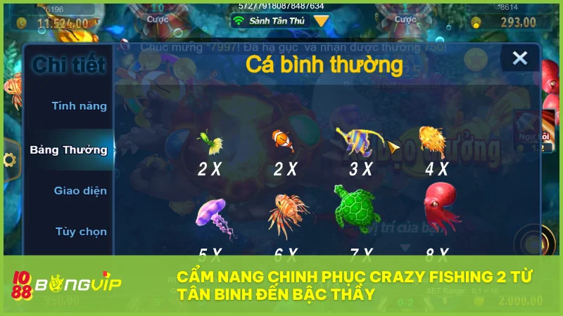 Crazy Fishing 2 tại Bongvip: Hướng dẫn săn cá và chinh phục thưởng lớn 3 Lộ trình rõ ràng giúp bạn làm chủ kỹ năng săn cá từ người mới đến bậc thầy tại BongVip.