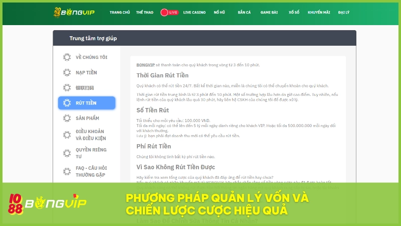 Quản lý vốn và chiến lược cược - Kinh nghiệm vàng BONGVIP 7 Chuyên gia BONGVIP chia sẻ bí quyết quản lý vốn tối ưu