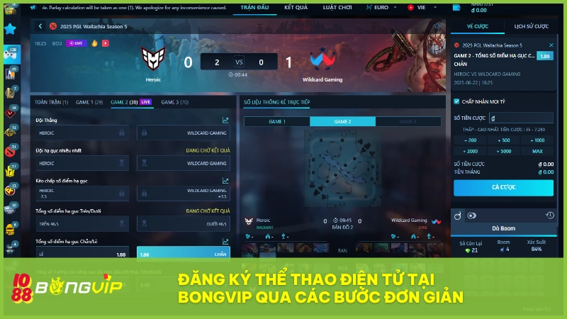 Thể Thao Điện Tử BONGVIP - Chuyên mục cá cược xu hướng 2025 6 Đăng ký thể thao điện tử tại BONGVIP qua các bước đơn giản