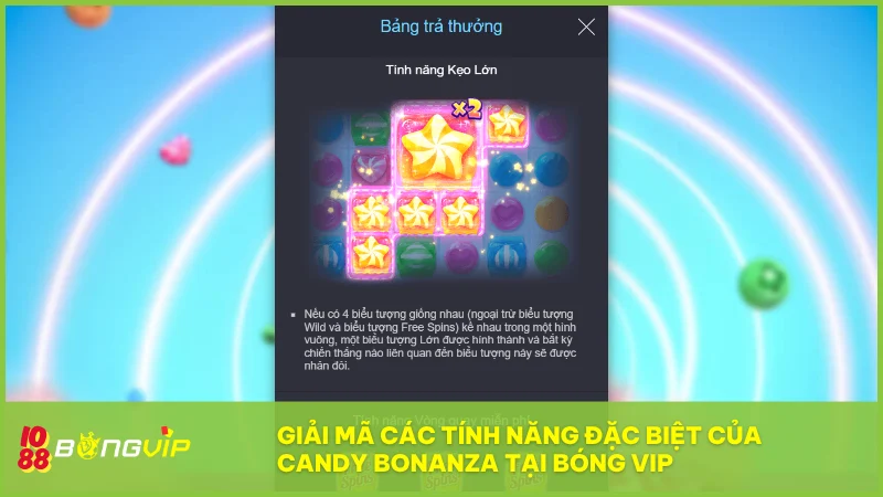 Candy Bonanza BongVip: Khám phá vị ngọt của chiến thắng bùng nổ 3 Hệ thống kẹo lớn, wild thông minh và vòng quay miễn phí tạo nên khả năng thắng lớn vượt mong đợi