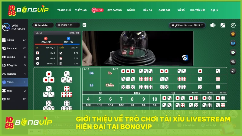 Tài Xỉu Livestream BongVip: Trải nghiệm xúc xắc hiện đại & minh bạch từng giây 2 Tài xỉu livestream tại BongVip là sự kết hợp giữa công nghệ hiện đại và cảm xúc chân thật trong từng lần lắc xúc xắc.