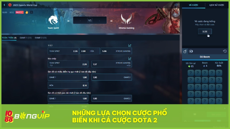 Cá cược DOTA 2 - Trải nghiệm đỉnh tại top 1 làng game MOBA 4 Nhiều cửa cược hấp dẫn tạo cơ hội làm giàu một cách nhanh chóng