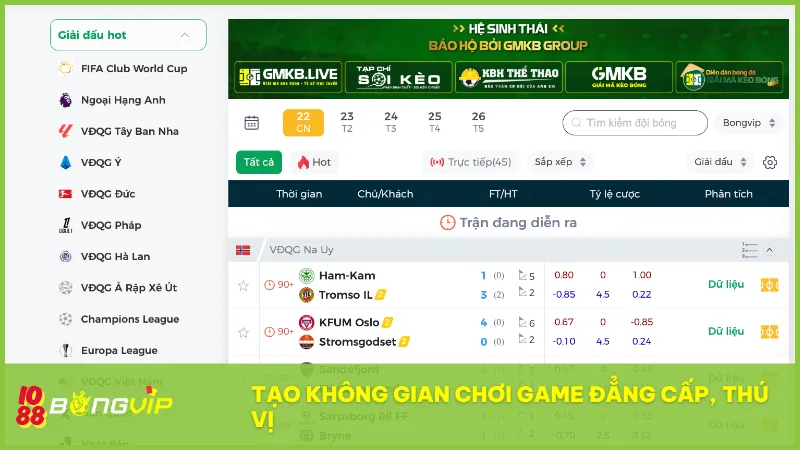 Giới thiệu 3 Sân chơi này tạo không gian cược chuyên nghiệp