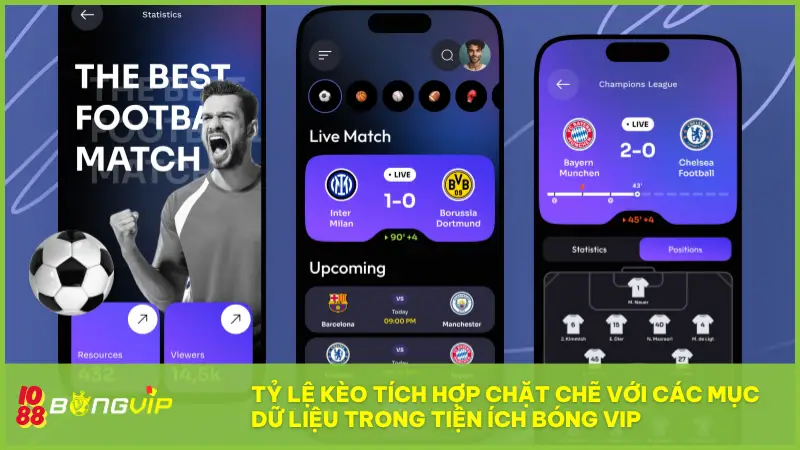 Muốn ăn kèo thơm? Xem ngay Tỷ Lệ Kèo tại BONGVIP! 2 Tỷ Lệ Kèo tích hợp chặt chẽ với các mục dữ liệu trong Tiện ích Bóng Vip